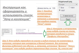 Инструкция как сформировать список «Хочу в коллекцию»